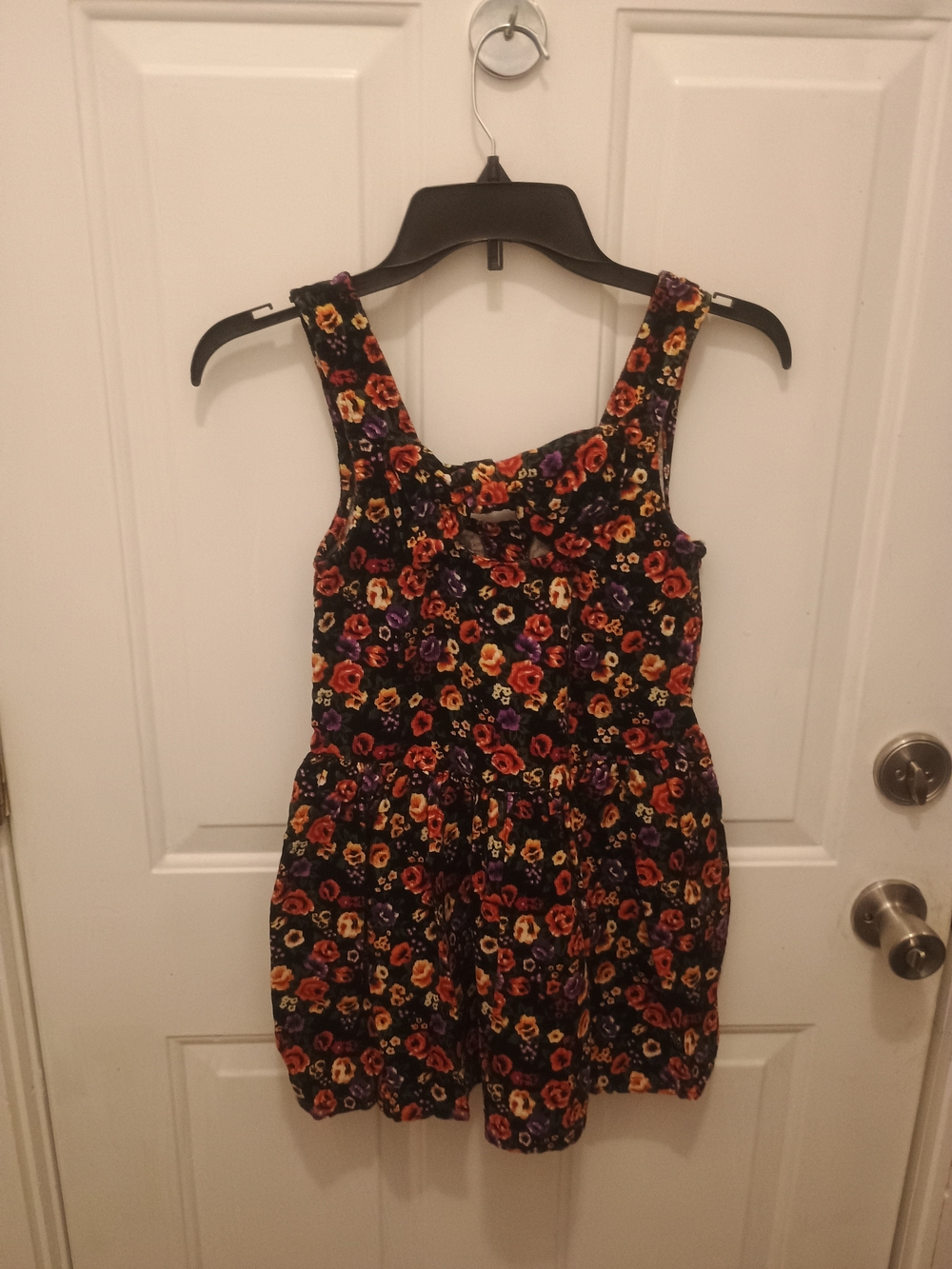 Christie Brooks Floral Print Velvet Colorful Sleepless Dress Girl Size S(7/8) - Picture 3 of 10